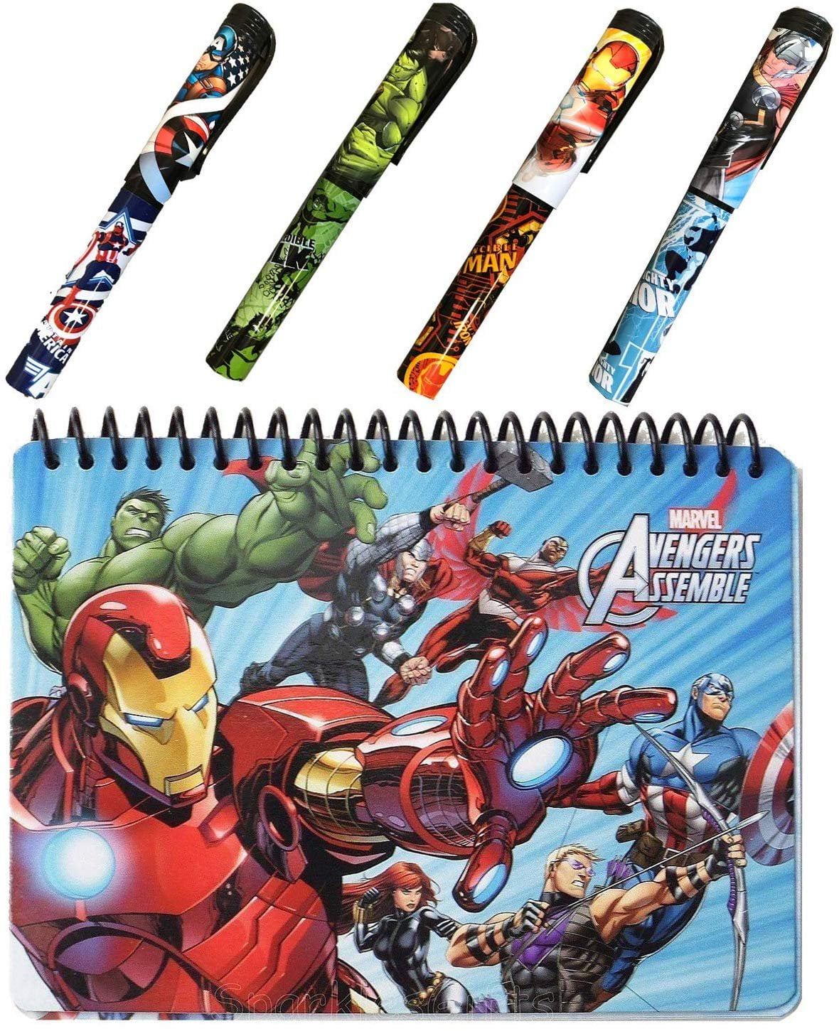 Avengers Captain America Ironman 2 Pc Poly Portfolio Folders and Stationery Set 