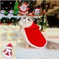thumbnail image 4 of Windfall Christmas Cat Dog Costume Pet Cape, Cat Cloak with Xmas Hat, Soft and Thick Red Velvet Apparel for Cats and Puppy, Funny Christmas Pet Dress Up, 4 of 8