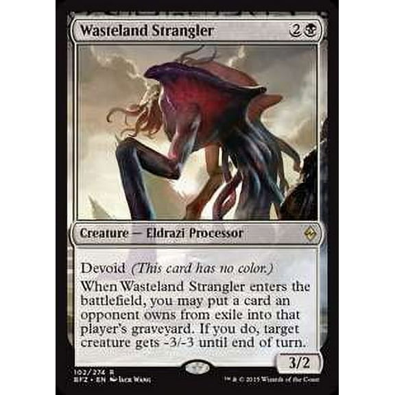MtG Battle for Zendikar Rare Wasteland Strangler (Foil) #102