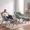 Green-2 Piece, variant on OMNIBERG Lazy Chair with Folding Ottoman Set of 2, Oversized Comfy Lounge Chair with Armrests and Side Pocket for Reading, Relaxing, and Napping, Perfect for Living Room, Bedroom or Office, Gray