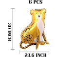 thumbnail image 2 of Leopard Balloons 6 Pcs Foil Helium Leopard Shaped Animal Party Balloons Cartoon Animal Leopard Woodland Balloons for Jungle Safari, 2 of 4