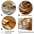 thumbnail image 3 of Designart "Mocha Spiral With Gilded Brown I" Abstract Spirals Floater Framed Canvas Art Print, 3 of 5