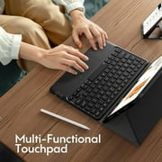 Keyboard Case For Galaxy Tab S9 FE/Galaxy Tab S9 - 7 Color Touchpad Keyboard with S Pen Holder, Magnetic Detachable Tablet Case for Tab S9 FE 10.9/S9 11, Black