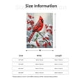 thumbnail image 5 of PHELIKA Snow Red Cardinal Winter Birds 04 All Season Soft Throw Blanket Lightweight Flannel Fleece Blankets 50"x40", 5 of 8