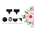 thumbnail image 3 of Yunleeb High Waisted Thong No Show Underwear for Women,Seamless High Rise Panties 4 Pack Black L, 3 of 3