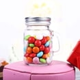 thumbnail image 6 of Efavormart 12 Jars 4oz Clear Rustic Bridal Wedding Mason Jars with Handles For Candy Buffet Event Decor, 6 of 11