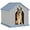 Blue, variant on Large Dog House Outdoor Indoor for Medium Large Dogs, Durable Plastic Waterproof Doghouse with Air Vents and Elevated Floor, Easy Clean and Assemble (Blue, 36.2''L×38''W×38''H)