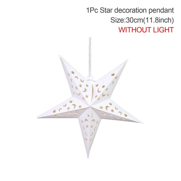 Colgante de estrella ahuecada de Navidad para el hogar, adornos navideños de Feliz Navidad, adornos de Año Nuevo 2023, 2024