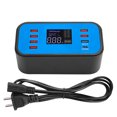 thumbnail image 1 of Cargador Tipo C de 8 puertos Ormromra Estación de carga USB Montado en la pared Azul 100-240V, 1 of 8