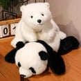 thumbnail image 4 of Almohada Kawaii cómoda de felpa de Animal suave, oso Polar, oso marrón, Panda tumbado en el muñeco de peluche, almohada para decorar la habitación, 4 of 5