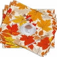 thumbnail image 6 of Fall Maple Leaves Kitchen Placemats 18"X12" Thanksgiving Vintage Table Mats Set of 4 Easy to Care for Dining Kitchen Restaurant Table, 6 of 6