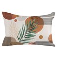 thumbnail image 2 of Boho Toddler Pillow Covers 16x24 Inch, Modern Abstract Art Leaves Cycle Stripes Geometric Decorative Pillowcase with Zipper, Microfiber Breathable Throw Pillowcases for Sofa Bed Living Room, 2 of 9