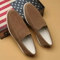 thumbnail image 3 of Men's Suede Loafers Slip-On Casual Shoes Soft Flat Sole Comfortable Driving Office Shoe, 3 of 7