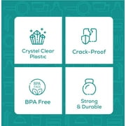 GUSTO 24 oz Clear Plastic Cups, Disposable Drinking Cups for Iced Coffee, 100 Count