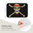 thumbnail image 3 of Alfombra de baño antideslizante supersuave con diseño de calavera y huesos cruzados para baño, cocina, dormitorio, hogar, 15,75 x 23,62 pulgadas, 3 of 6