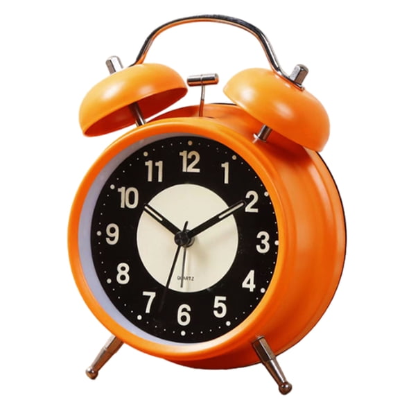 Reloj despertador analógico vintage de 4 pulgadas con campana doble y muy ruidoso