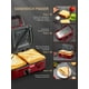 thumbnail image 2 of FOHERE Waffle Maker 3 en 1 Sandwichera Prensa Panini de 1200 W con placas extraíbles y control de temperatura de 5 engranajes, revestimiento antiadherente, fácil de limpiar, luces indicadoras, rojo, 2 of 5