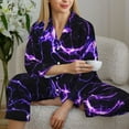 thumbnail image 6 of Sikiie Galaxy Lightning Women's Long-Sleeve Shirt and Full-Length Bottom Pajama Set (s-xxl)-XX-Large, 6 of 7
