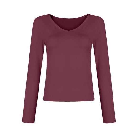 Long Sleeve Basic Tops for Women Pack Turtleneck Slim Fit Solid Basic Long Sleeves Thermal Top Basic Tee Tunic Tops T Shirts Y2k Clothes Streetwear