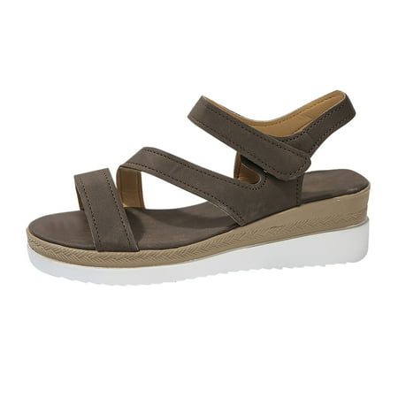 

Jungdeepe Women s Summer Fashion Open Toe Irregular Upper Sandals Casual Lightweight Comfortable Outdoor Sandals Comfy Wedge Sandals for Women Flat Sandals for Women Wide Width Thong Sandals for Women