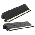 thumbnail image 7 of ZHZFKQ 2026 New 2Pcs Door Threshold Ramp Wheelchair Ramp Entry Ramp with Fluorescent Strips for Transition Threshold Step Doorways Supermarket Entry and Garage Black, 7 of 7
