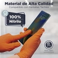 thumbnail image 2 of Best Trading 100 Guantes de Nitrilo Talla Mediana, Uso Industrial Color Naranja, Para Uso Rudo, Libres de Látex y Vinyl, Textura Diamante Para Mayor Agarre de 8.5g de Grosor y Tecnología Touchscreen, 2 of 5
