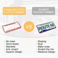 thumbnail image 4 of 2PCS Bling Car License Plate Frame, Handcrafted Crystal Stainless Steel License Plate Frame, Sparkly, Durable, Universal Fit, Car Accessories for Girls, Women (Red), 4 of 14