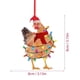 thumbnail image 4 of 5 piezas de árbol de Navidad León de piedra, colgante decorativo de madera, cuerda de pollo divertida y linda, decoración para el hogar, 4 of 5
