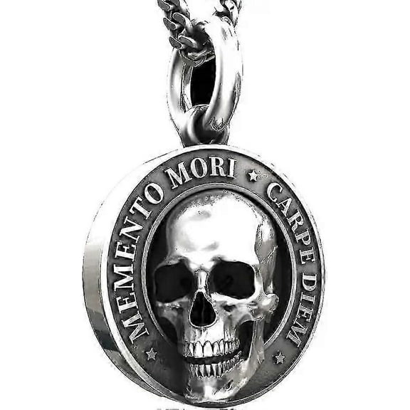 Memento Mori Necklace Carpe Diem Pendant 3d Skull Necklace For Men, Mori 400th Birthday Special Commemorative Necklace