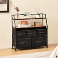 thumbnail image 4 of Costway Commode de Rangement à 5 Tiroirs avec Bac en Tissu pour Salon Chambre, 4 of 9