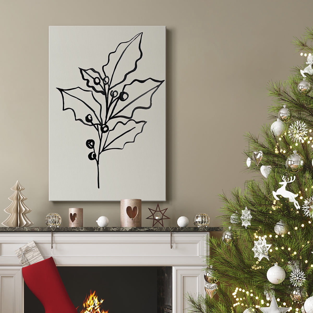 Evergreen Ink II- Gallery Wrapped Canvas