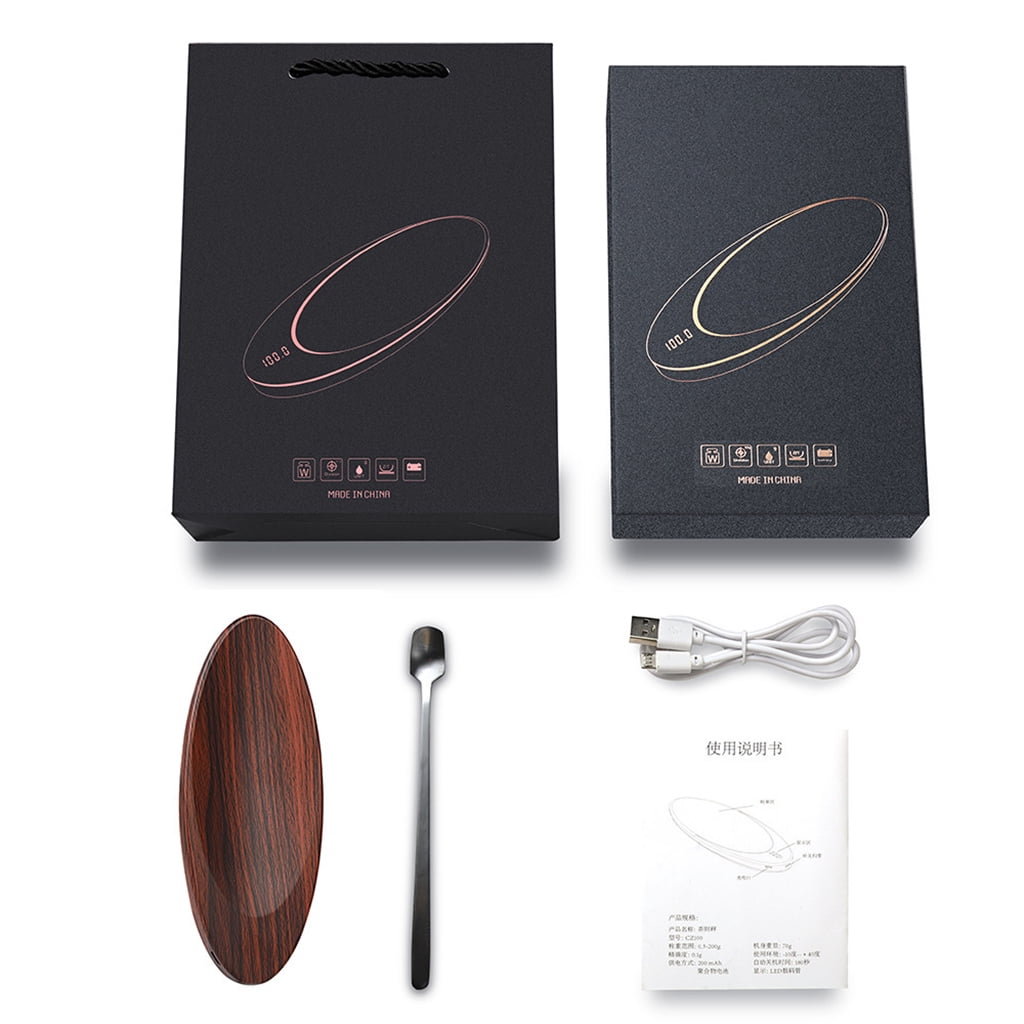 YESTUNE Tea Scale 0.1g Accuracy Scale Wood Color Creative Jewelry Electronic Scale
