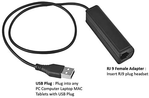 rj9 to usb adapter for headset