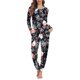 thumbnail image 1 of Conjunto de pijama de dos piezas para mujer, ropa de dormir de manga larga, jersey con patrón navideño, informal, a la moda, 1 of 4