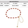 thumbnail image 4 of XIATIAN green glass diamond chain belt metal diamond belt women's dress metal belt women's western style belt women's belt, 4 of 7