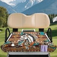 thumbnail image 3 of XYZCANDO Western Horse Golf Cart Seat Cover | 4 Storage Pockets, Non-slip Washable Terry Cloth for 2-Seat Golf Carts, 3 of 8