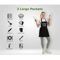 thumbnail image 4 of Chef Was Cute Would Eat Here Again Aprons for Women Men with Pockets, Funny Gifts for Chef Cooks Cooking Lovers, Waterproof Adjustable Bib Apron for Cooking Kitchen Dishwashing BBQ Baking Grill, 4 of 6