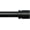 Black, variant on Curtain Rods for Windows 16 to 28 or 40 Inches Max Adjustable Length 1 Inch Diameter Window Curtain Rod with Aluminium Finials, Black