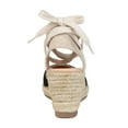 thumbnail image 4 of Journee Womens Monte Wedge Heel Espadrille Sandals, Widths Available, 4 of 10