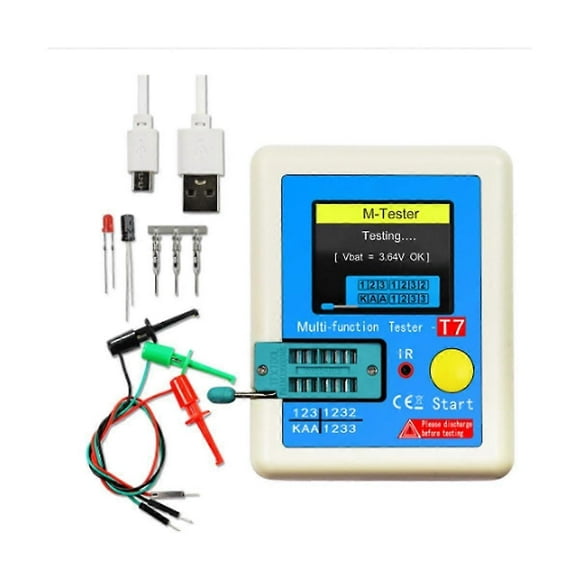 Lcr-t7 New Transistor Tester Tft Diode Triode Capacitance Meter For Lcr Esr Meter Npn Mosfet Ir Mul