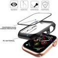 thumbnail image 2 of LAICAIW [4 Pack] Hard PC Case with Tempered Glass Screen Protector Compatible Apple Watch Series 9/8/7, Full Coverage Ultra Thin HD Clear Sensitive Touch Cover for iWatch 41mm, 2 of 6