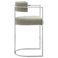 thumbnail image 6 of Counter Stool Chair, Silver Brown, Fabric, Metal, Bar Pub Cafe Bistro Dining Kitchen Hospitality Restaurant, Modern Contemporary, HB37852, 6 of 10