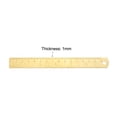 thumbnail image 3 of Uxcell Straight Ruler 150mm / 6 Inch Brass Measuring Tools with Hanging Hole Yellow, 3 of 5