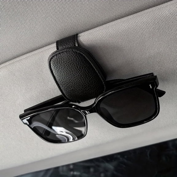 2 sets of sunglasses holders, car-mounted eyeglass holders, black