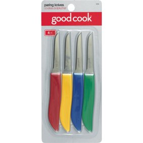 GoodCook Paring Knives Set - Stainless Steel Blades - 4 Piece, Multicolor