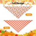 thumbnail image 3 of Fall Dog Bandanas 2PCS-Large, Halloween Thanksgiving Pumpkin and Leaf Bibs Scarf, Reversible Buffalo Plaid Triangle Breed, Puppy Bandanas for Large Medium Girl Boy Dogs Pets Gift, 3 of 6
