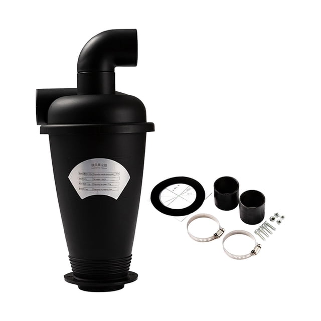 Tnarru Cyclone Dust Collector Cyclone Dust Collector Dust Collection Accessories Porable Cyclone Separator Collector for Sand Black