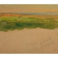 thumbnail image 2 of Frederic Edwin Church 17x15 Gold Ornate Wood Frame and Double Matted Museum Art Print Titled - Landscape, Near Syria or Greece (1868-69), 2 of 4