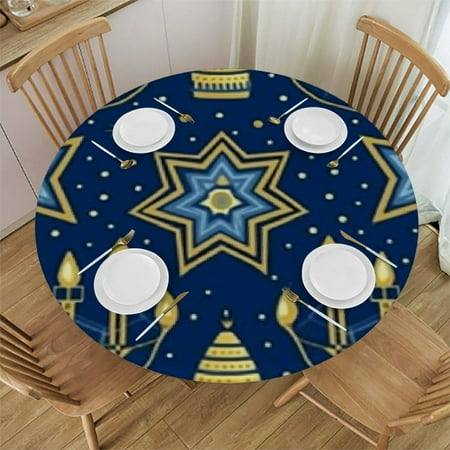 

HAOXIT Round s Table Cover for Dining Table Cloths Decoration Table Cloth 31-35
