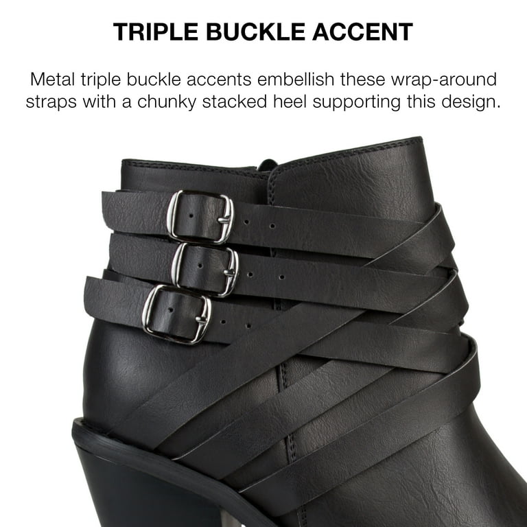 Buckle strap shop ankle boots